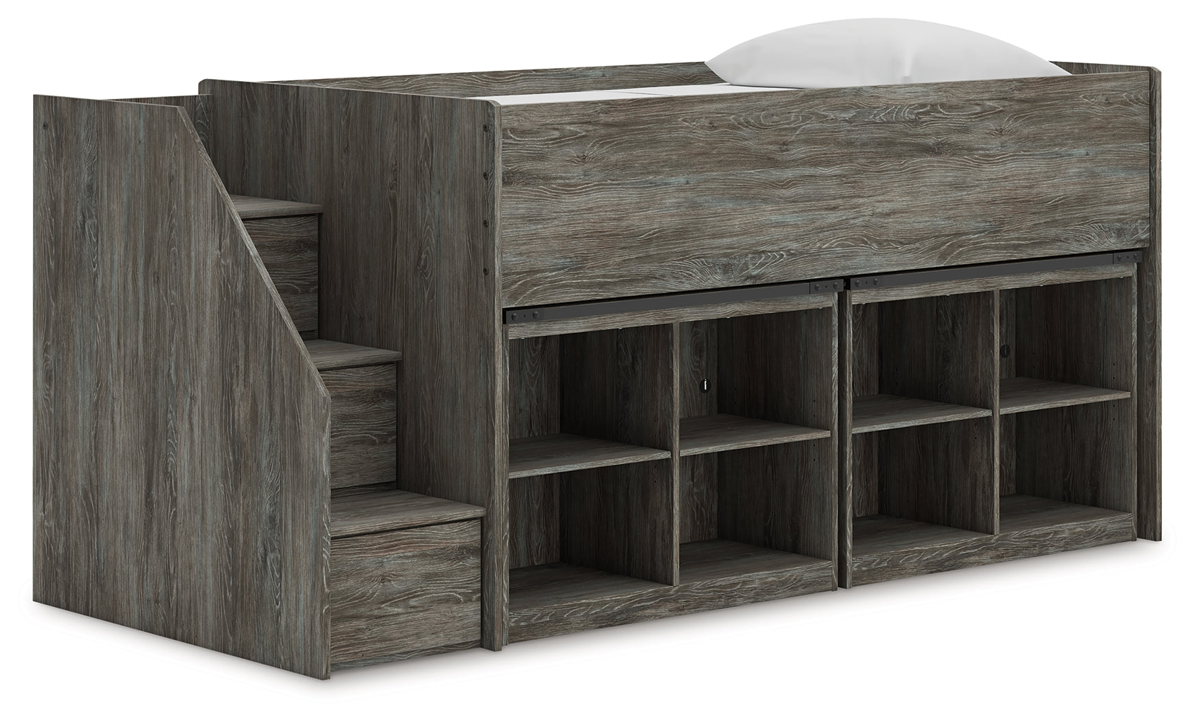 Tampa Furniture Outlet Lutz - Ashley Furniture - Frandern Twin Loft Bed with Bookcase Storage - Twin Loft Bed with Bookcase Storage - B4480B25