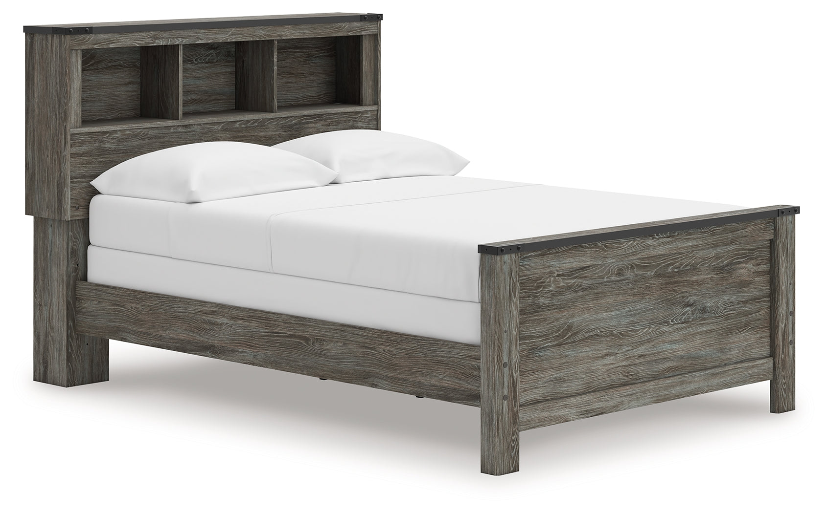 Tampa Furniture Outlet Lutz - Ashley Furniture - Frandern Bedroom - Full Bookcase Panel Bed / Gray - B4480B3