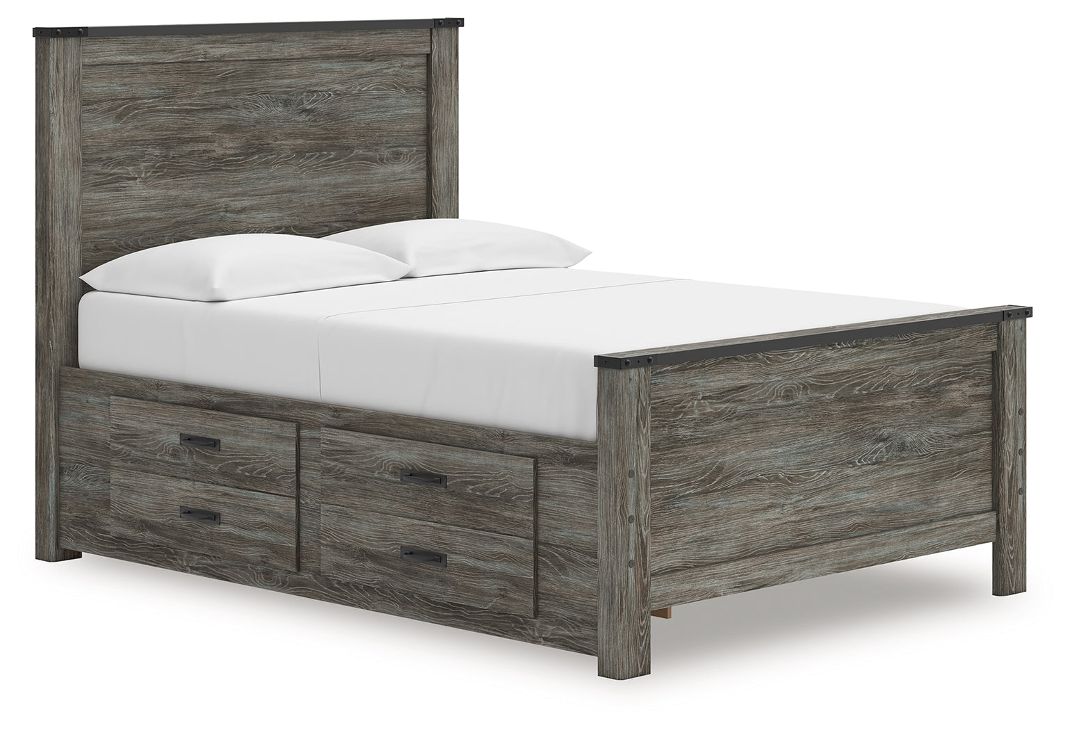 Tampa Furniture Outlet Lutz - Ashley Furniture - Frandern Bedroom - Full Panel Bed with Storage / Black/Gray - B4480B24
