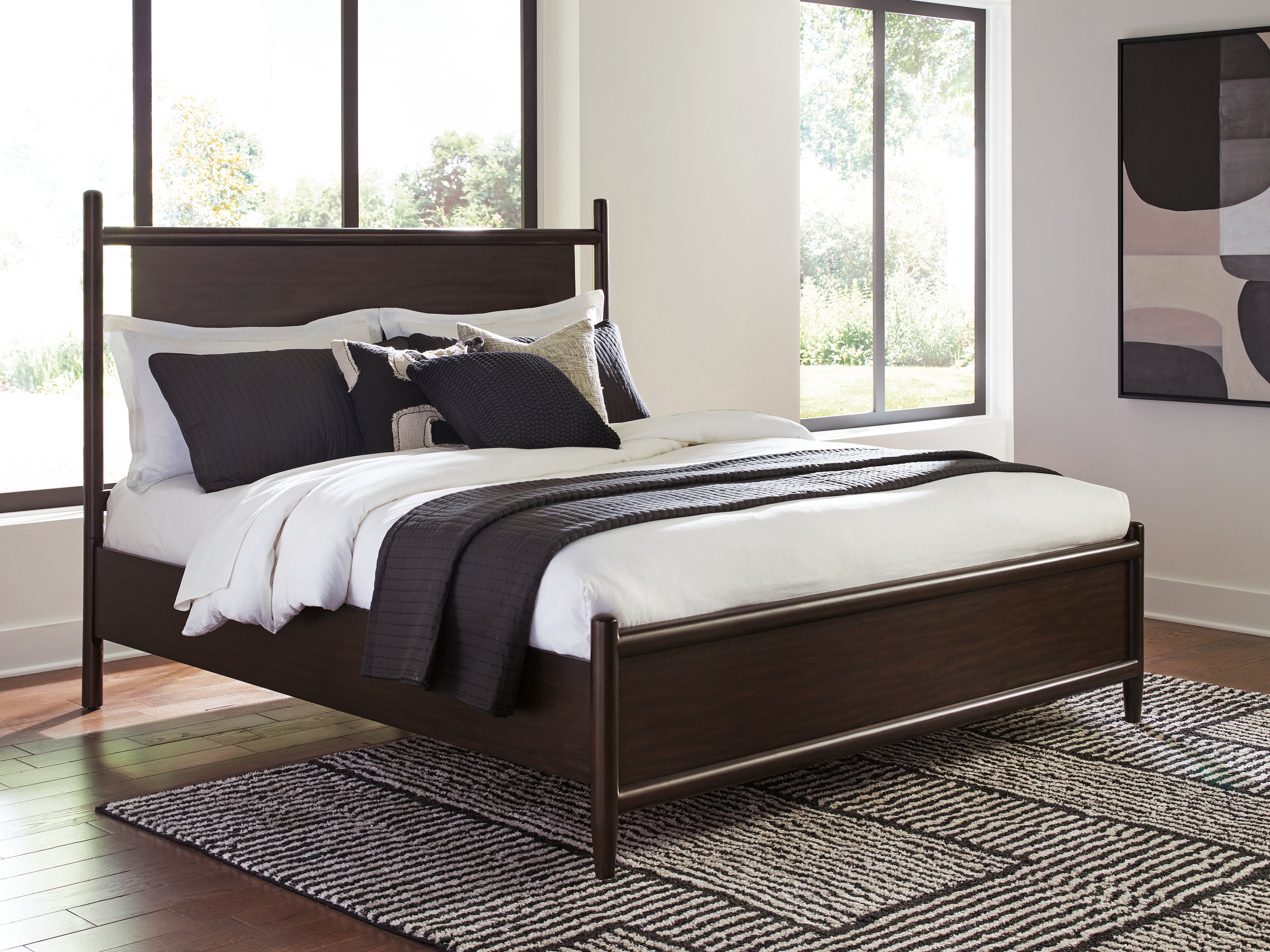 Tampa Furniture Outlet Lutz - Ashley Furniture - Dantenton Bedroom - California King Panel Bed / Merlot - B611B7