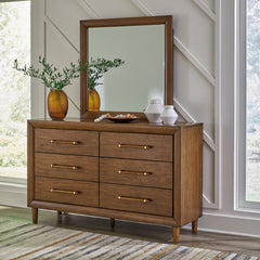 Tampa Furniture Outlet Lutz - Ashley Furniture - Lyncott Bedroom - Dresser and Mirror / Brown - B615B1