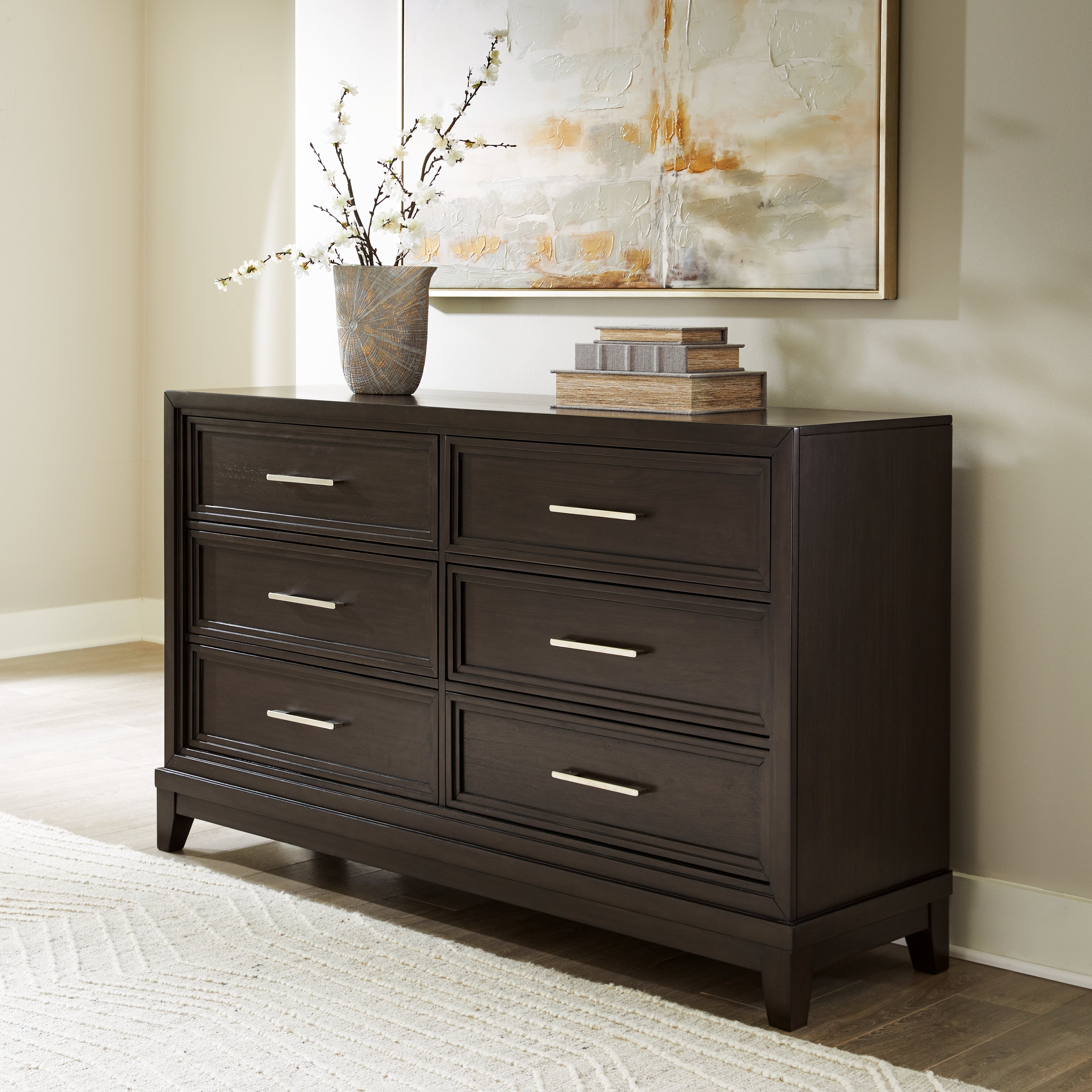 Tampa Furniture Outlet Lutz - Ashley Furniture - Neymorton Bedroom - Dresser / Dark Grayish Brown - B618-31