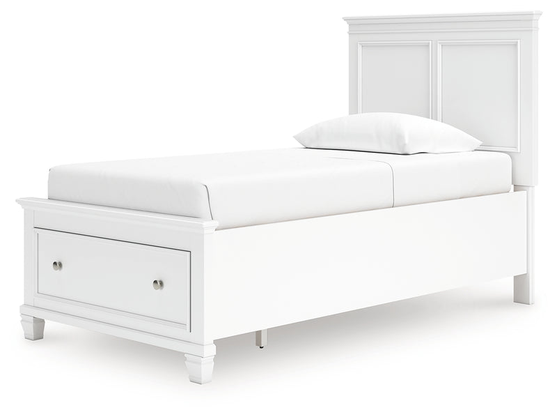 Tampa Furniture Outlet Lutz - Ashley Furniture - Fortman Bedroom - Twin Panel Storage Bed / White - B680B24
