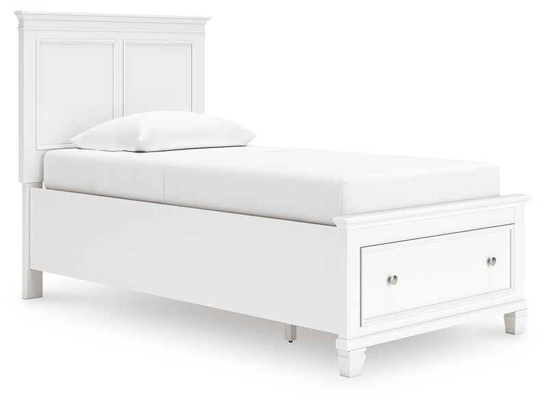 Tampa Furniture Outlet Lutz - Ashley Furniture - Fortman Bedroom - Twin Panel Storage Bed / White - B680B24