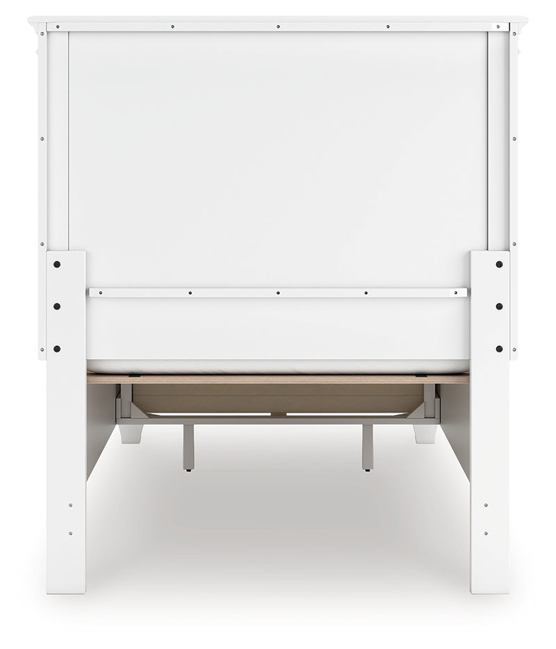 Tampa Furniture Outlet Lutz - Ashley Furniture - Fortman Bedroom - Twin Panel Storage Bed / White - B680B24