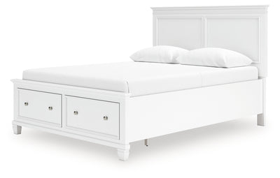 Tampa Furniture Outlet Lutz - Ashley Furniture - Fortman Bedroom - Queen Panel Storage Bed / White - B680B20