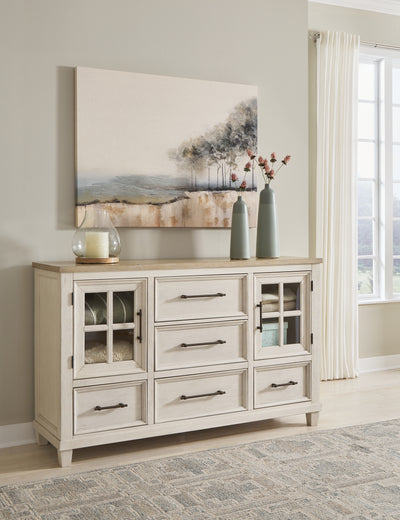 Tampa Furniture Outlet Lutz - Ashley Furniture - Shaybrock Bedroom - Dresser / Antique White/Brown - B683-31