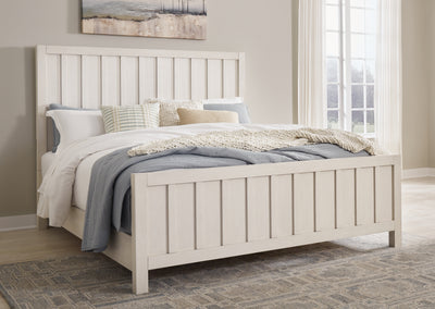 Tampa Furniture Outlet Lutz - Ashley Furniture - Shaybrock Bedroom - Queen Panel Bed / Antique White - B683B2