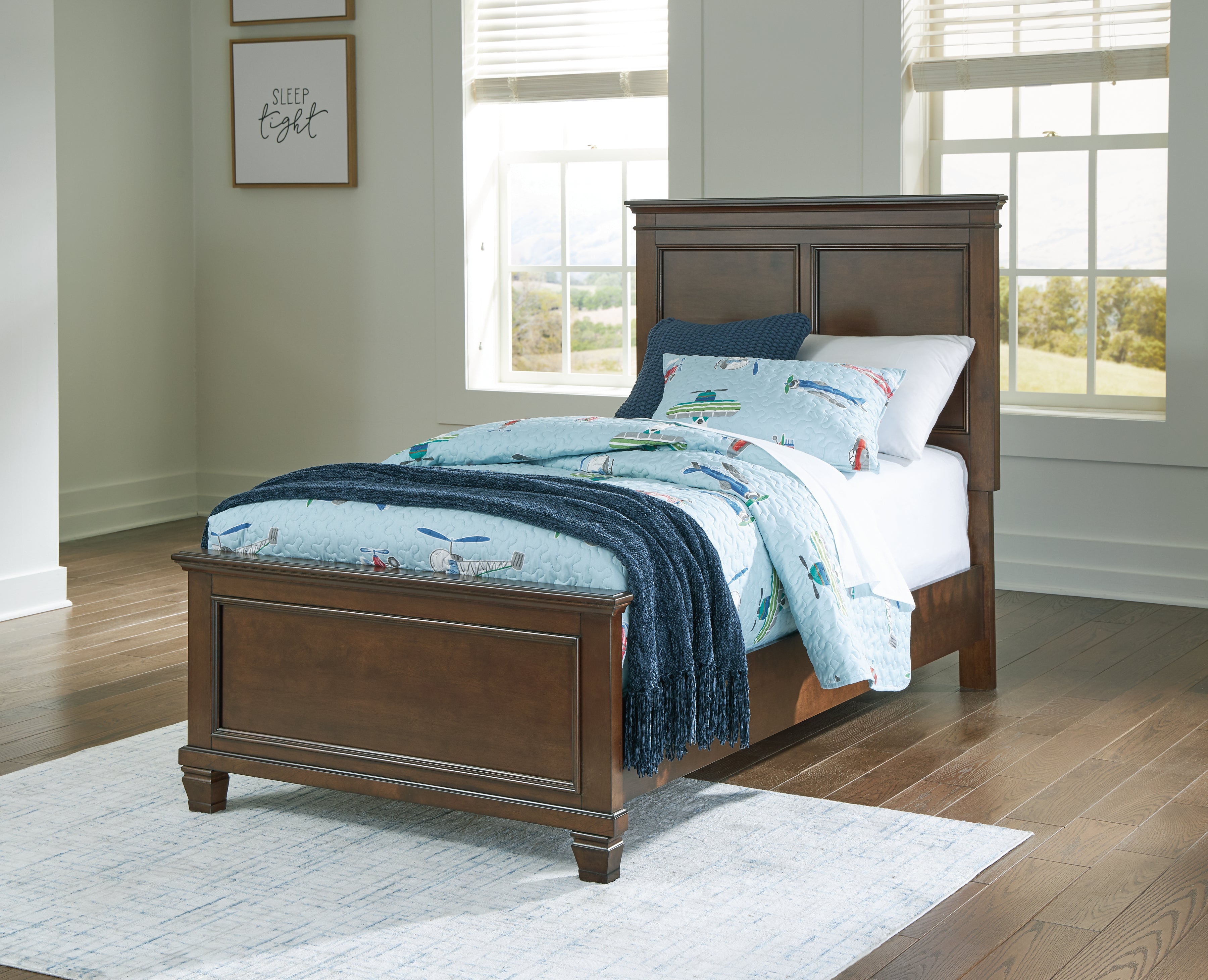 Tampa Furniture Outlet Lutz - Ashley Furniture - Danabrin Bedroom - Twin Panel Bed / Brown - B685B6