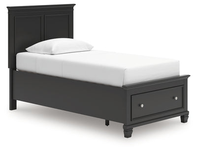 Tampa Furniture Outlet Lutz - Ashley Furniture - Lanolee Bedroom - Twin Panel Storage Bed / Black - B687B21