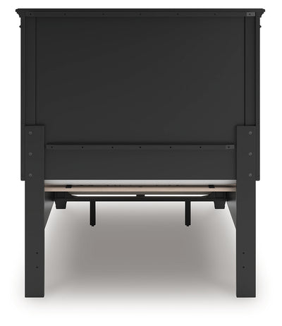 Tampa Furniture Outlet Lutz - Ashley Furniture - Lanolee Bedroom - Twin Panel Storage Bed / Black - B687B21