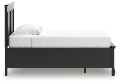 Tampa Furniture Outlet Lutz - Ashley Furniture - Lanolee Bedroom - Twin Panel Storage Bed / Black - B687B21