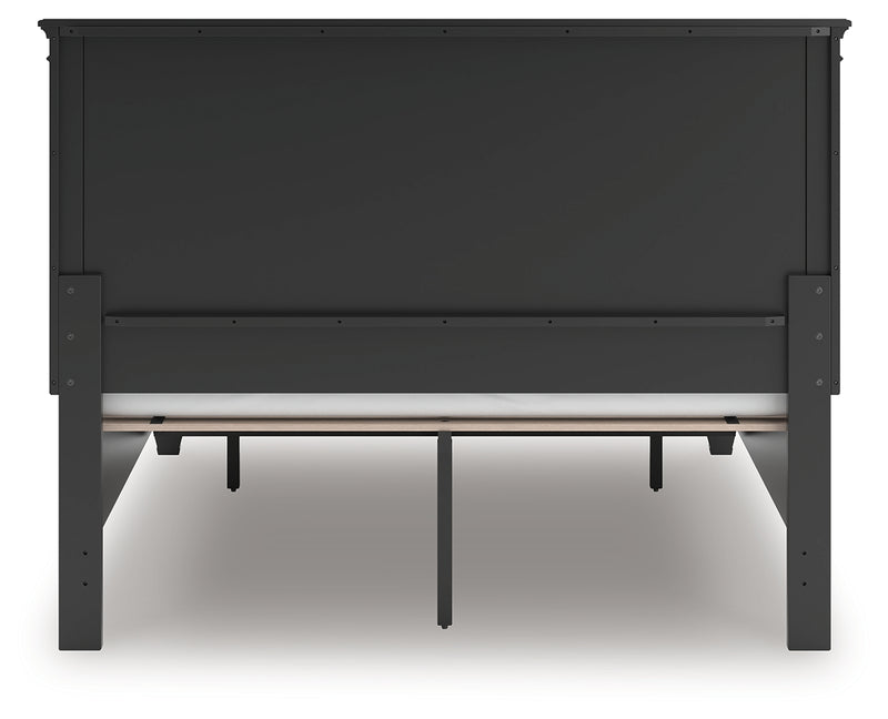 Tampa Furniture Outlet Lutz - Ashley Furniture - Lanolee Bedroom - Queen Panel Storage Bed / Black - B687B17
