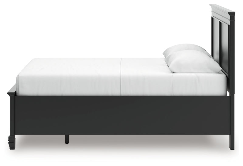 Tampa Furniture Outlet Lutz - Ashley Furniture - Lanolee Bedroom - Queen Panel Storage Bed / Black - B687B17