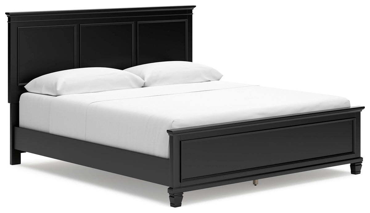 Tampa Furniture Outlet Lutz - Ashley Furniture - Lanolee Bedroom - California King Panel Bed / Black - B687B9