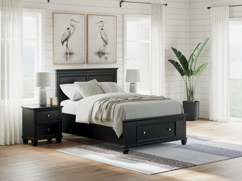 Tampa Furniture Outlet Lutz - Ashley Furniture - Lanolee Bedroom - Full Panel Storage Bed / Black - B687B22