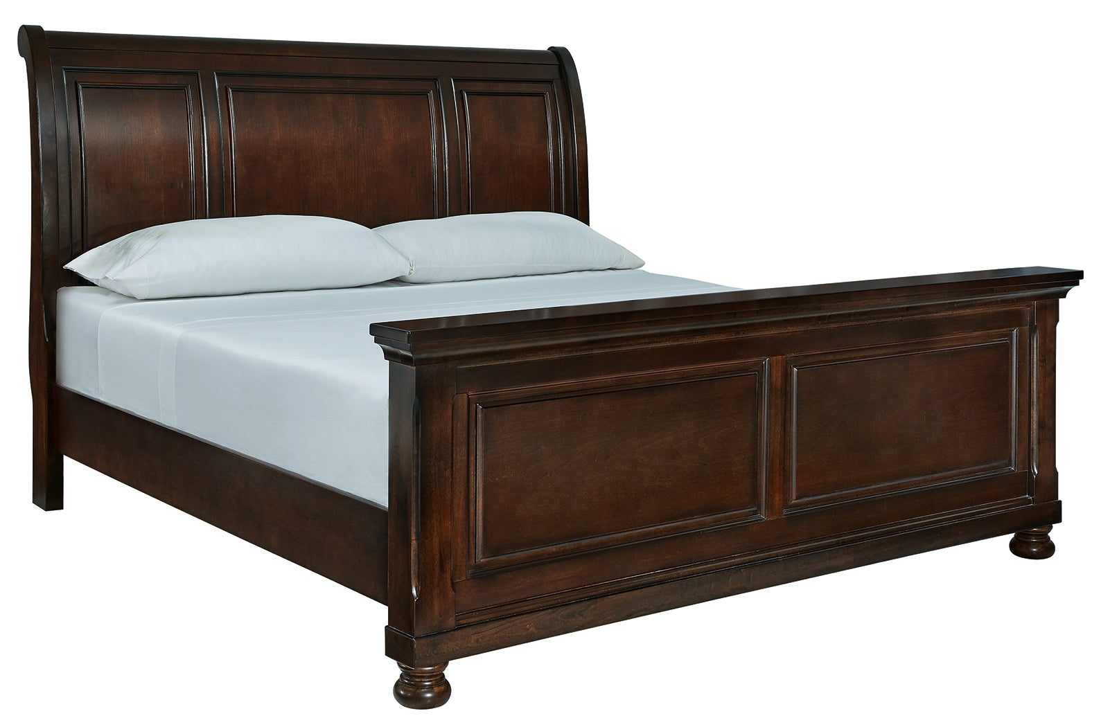 Tampa Furniture Outlet Lutz - Ashley Furniture - Porter Bedroom - King Sleigh Bed / Rustic Brown - B697B49