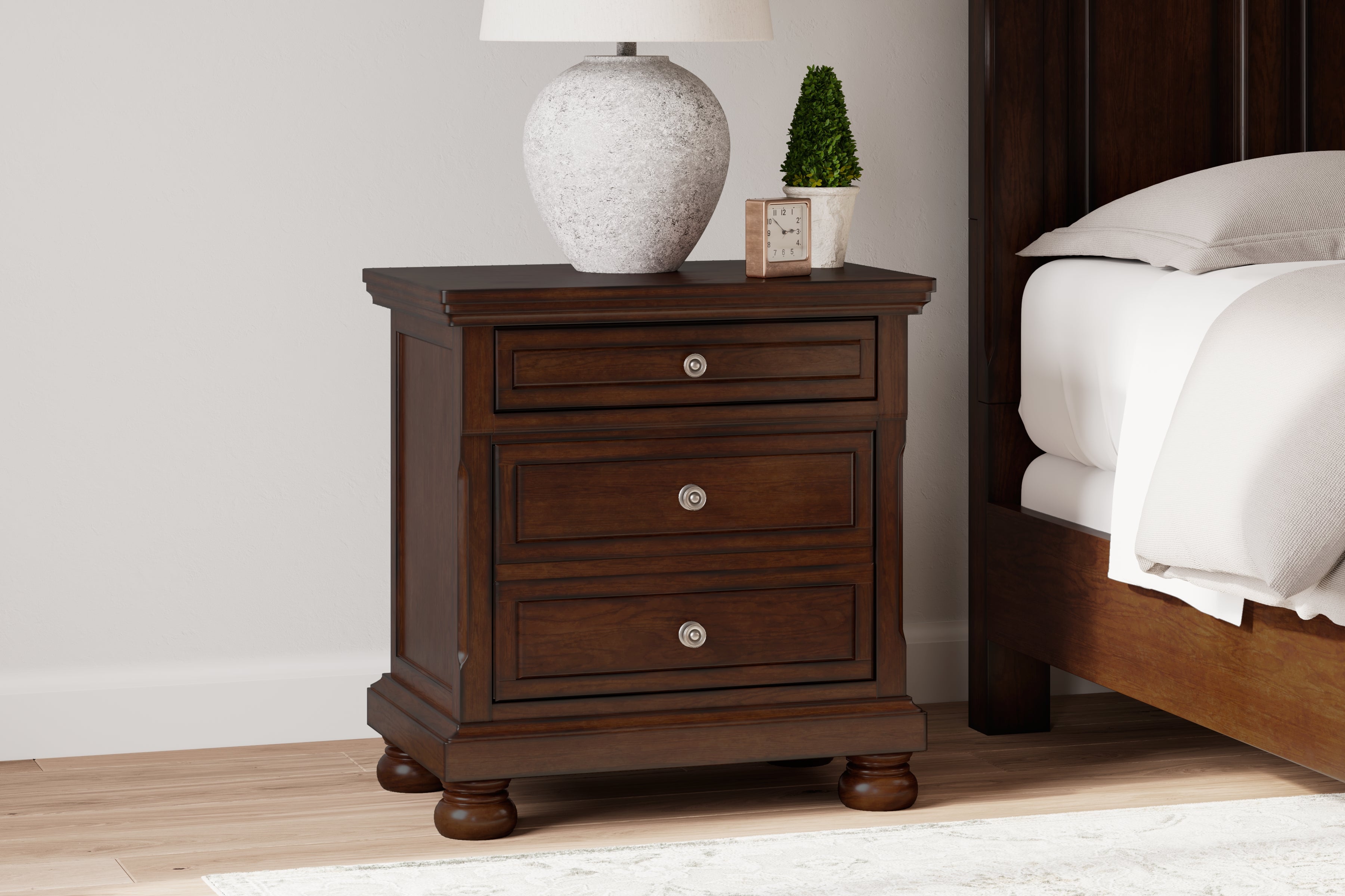 Tampa Furniture Outlet Lutz - Ashley Furniture - Porter Bedroom - Two Drawer Night Stand / Rustic Brown - B697-92