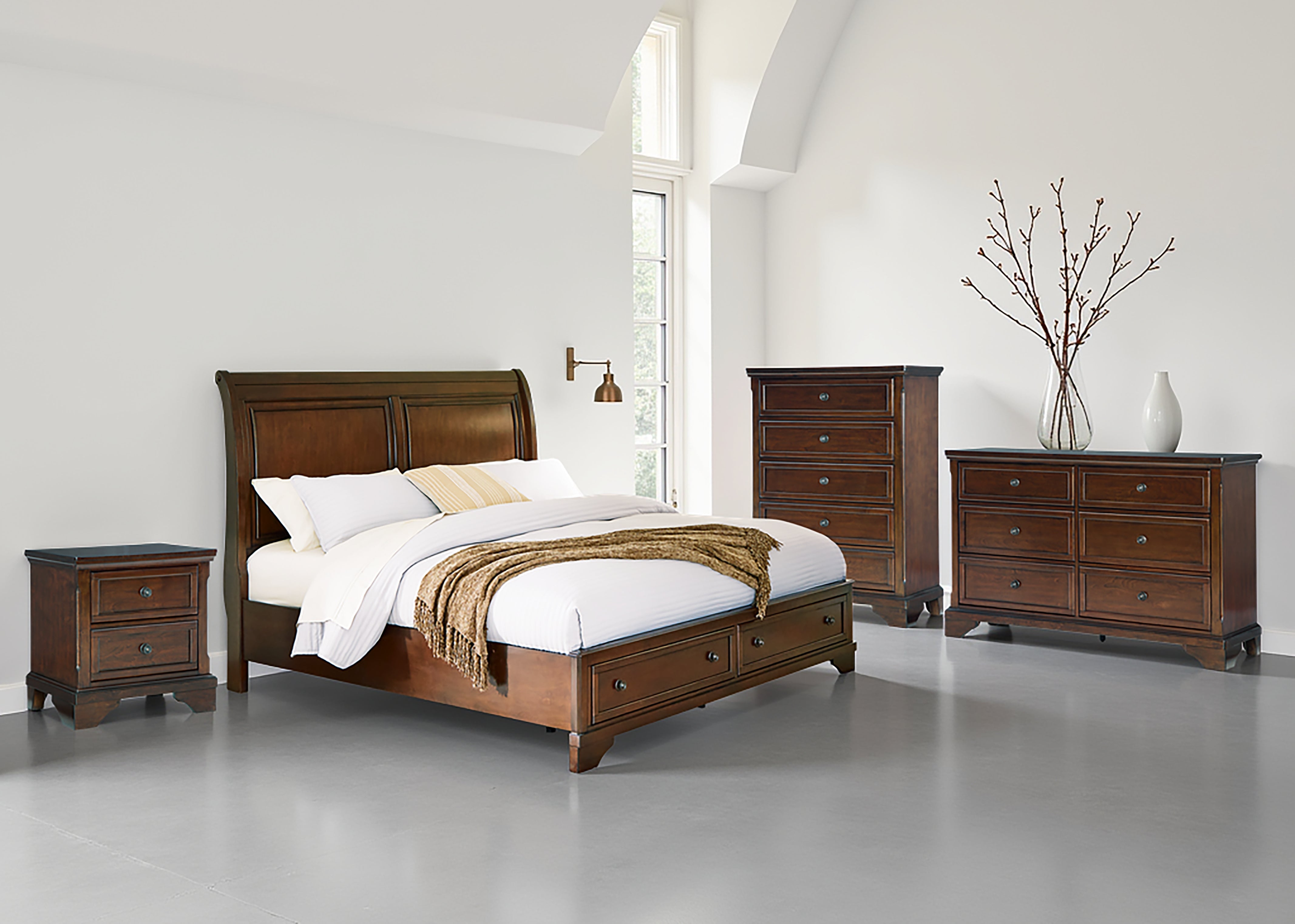 Tampa Furniture Outlet Lutz - Ashley Furniture - Trellington Bedroom - Queen Sleigh Storage Bed / Brown - B716B1