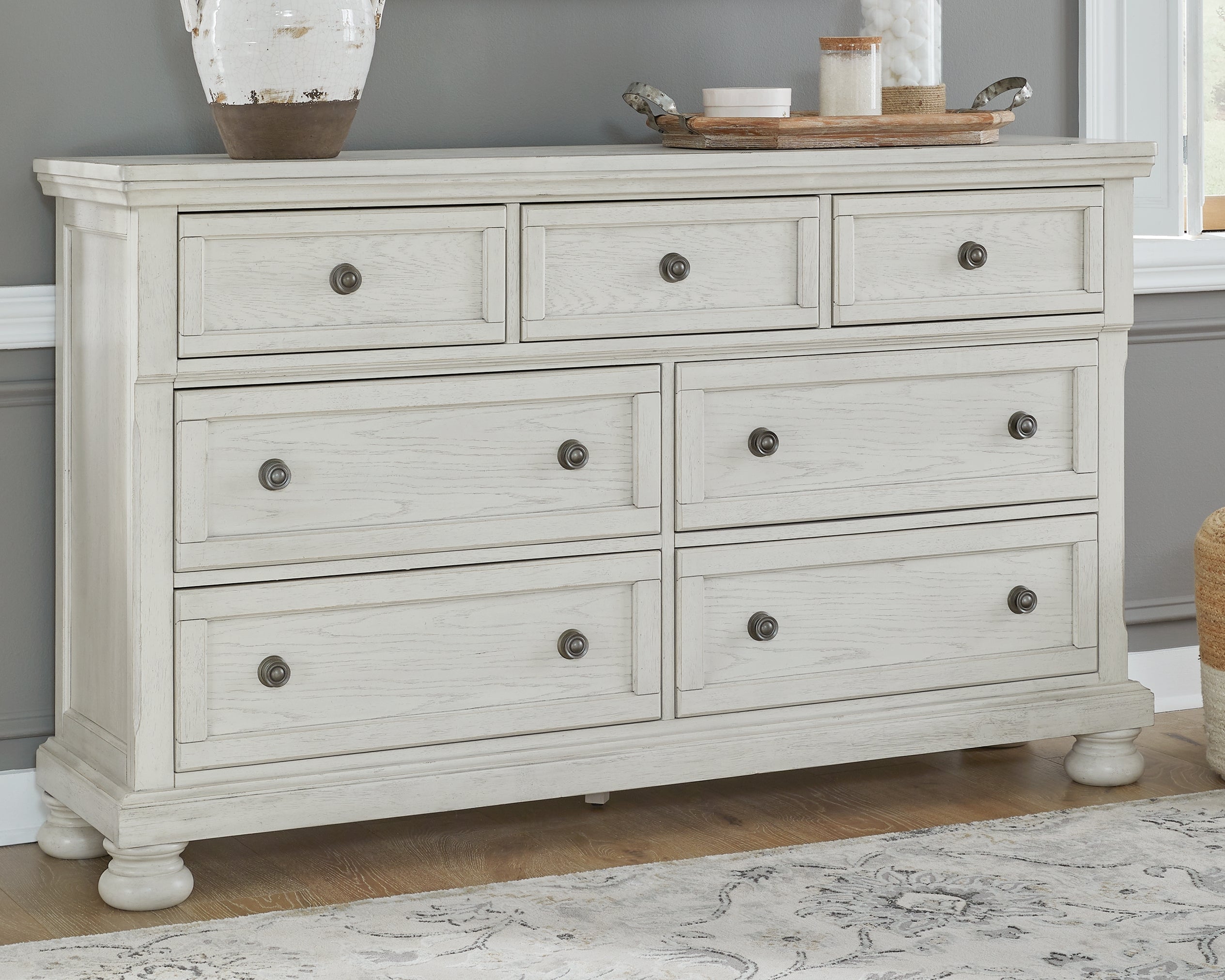 Tampa Furniture Outlet Lutz - Ashley Furniture - Robbinsdale Bedroom - Dresser / Antique White - B742-31