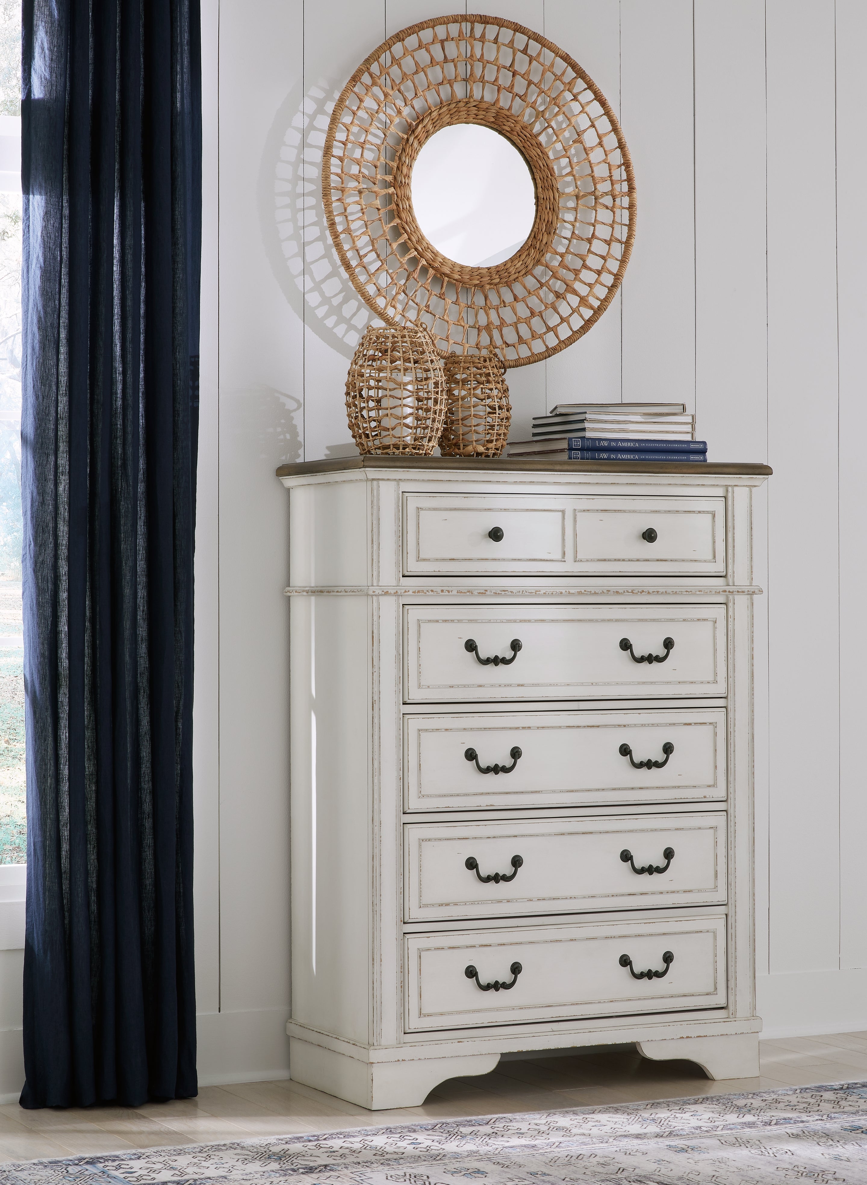 Tampa Furniture Outlet Lutz - Ashley Furniture - Blendon Bedroom - Five Drawer Chest / Two-tone - B747-46