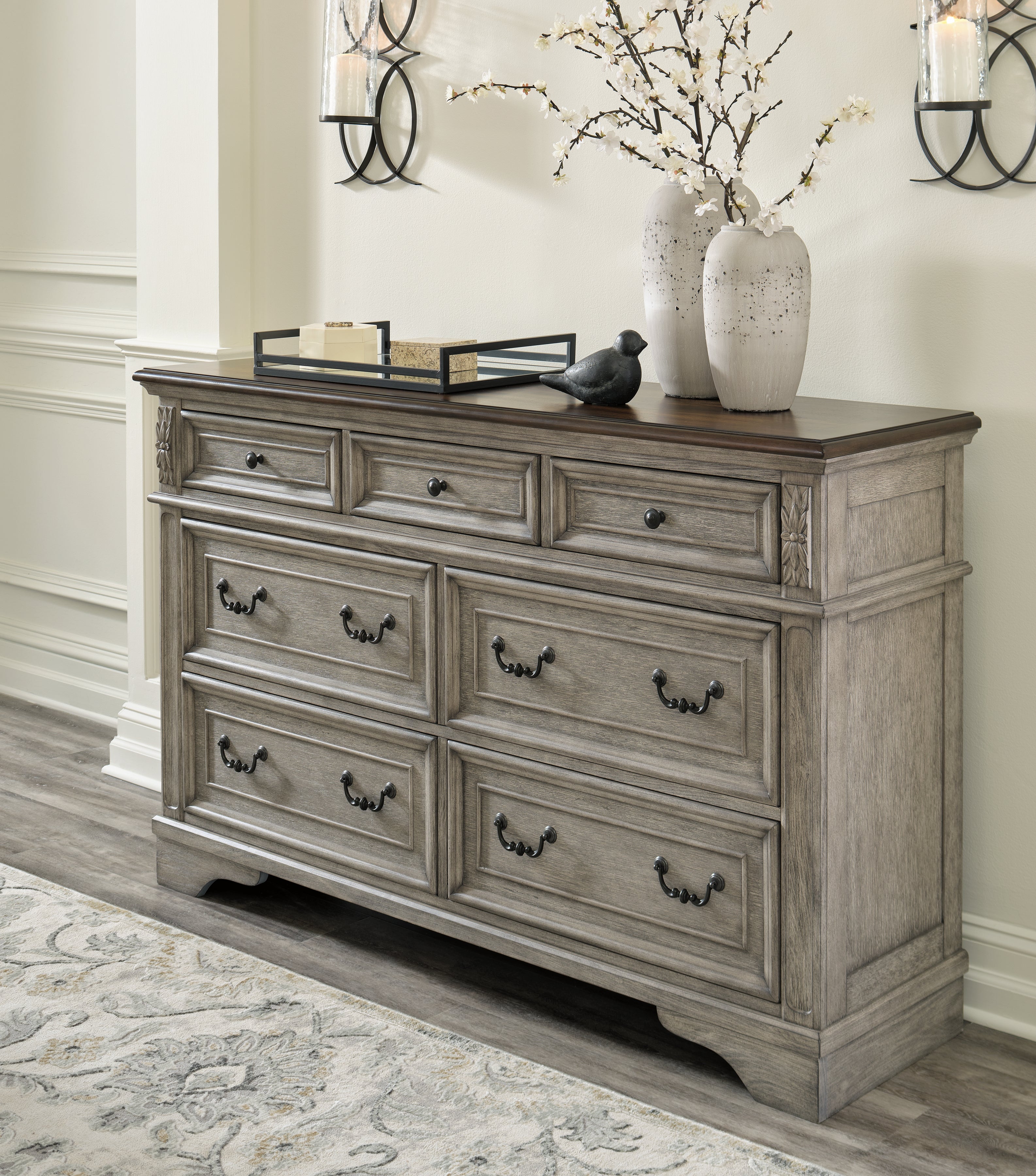 Tampa Furniture Outlet Lutz - Ashley Furniture - Lodenbay Bedroom - Dresser / Antique Gray/Brown - B751-31
