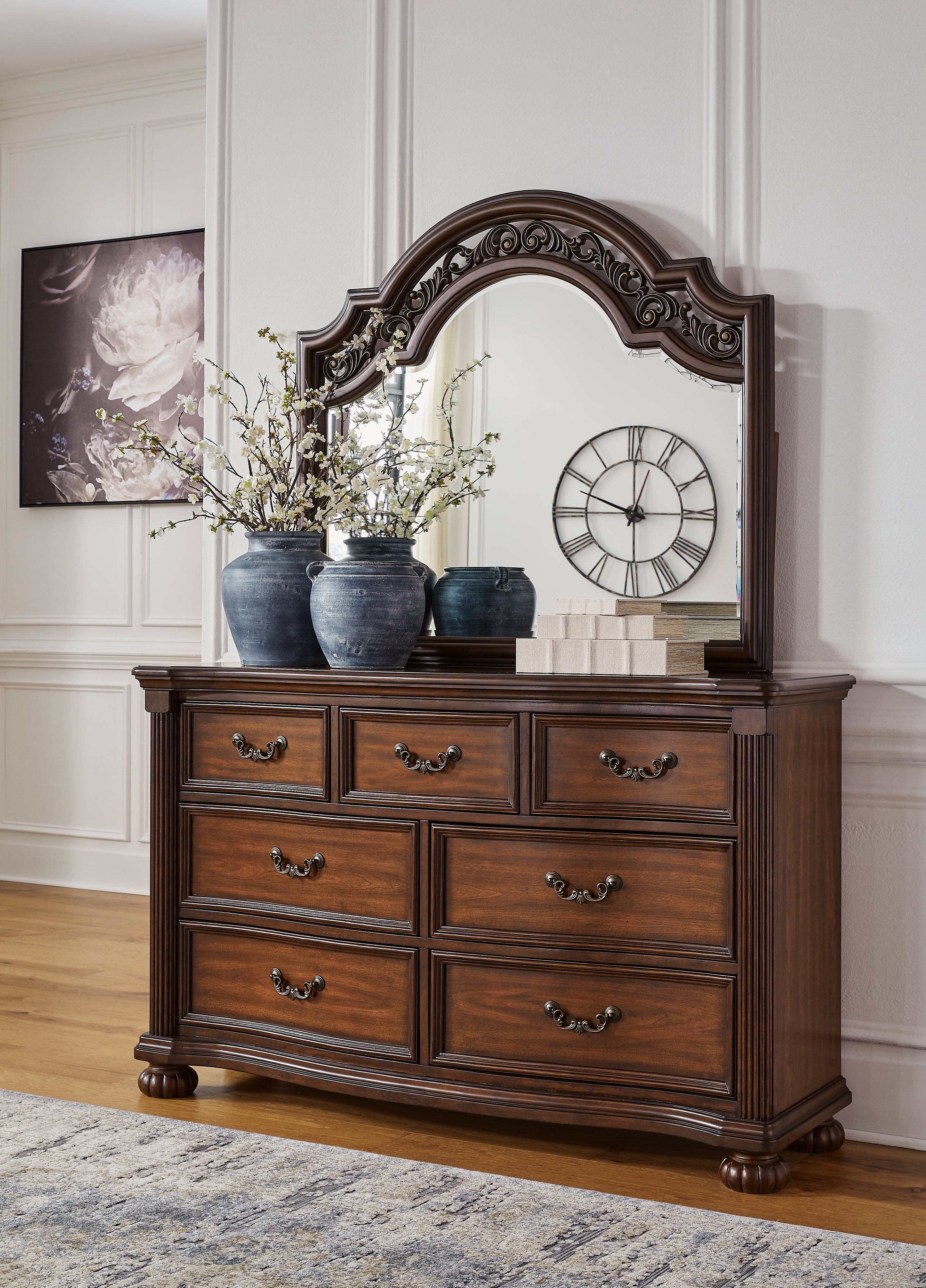Tampa Furniture Outlet Lutz - Ashley Furniture - Lavinton Bedroom - Dresser and Mirror / Brown - B764B1