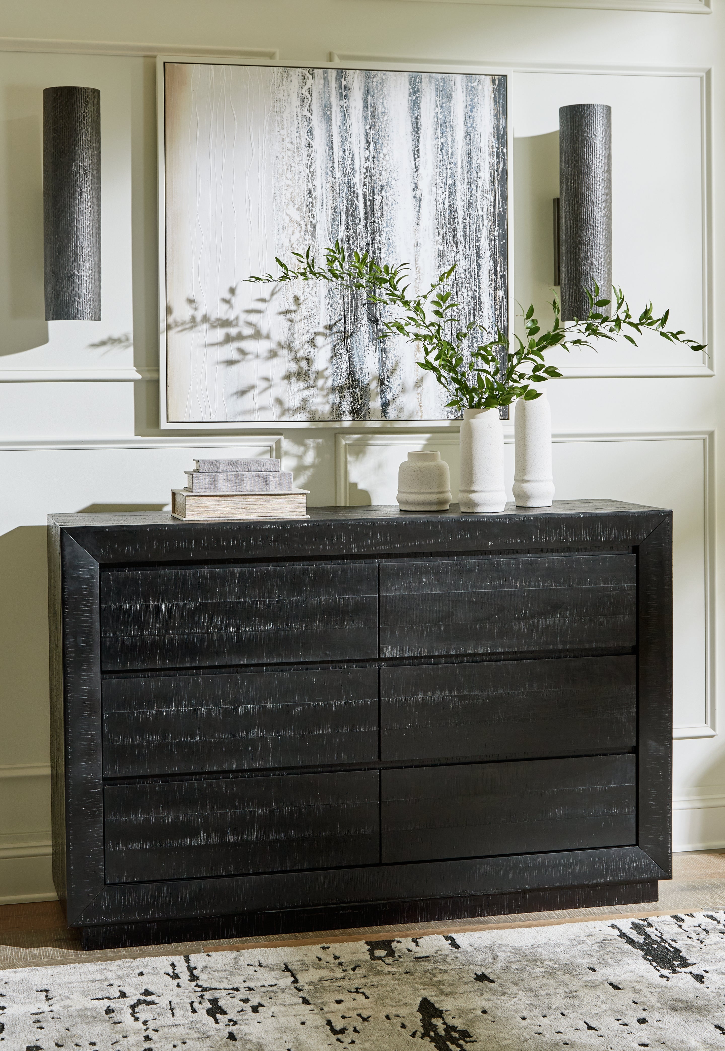 Tampa Furniture Outlet Lutz - Ashley Furniture - Londer Bedroom - Dresser / Black - B768-31