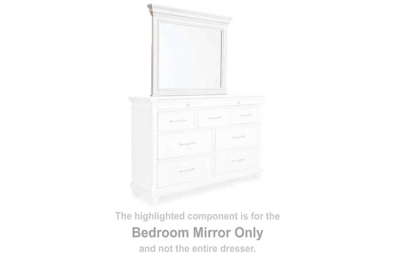Tampa Furniture Outlet Lutz - Ashley Furniture - Kanwyn Bedroom - Bedroom Mirror / Whitewash - B777-36