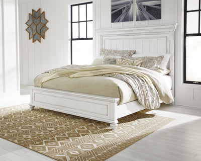 Tampa Furniture Outlet Lutz - Ashley Furniture - Kanwyn Bedroom - Queen Panel Bed / Whitewash - B777B2