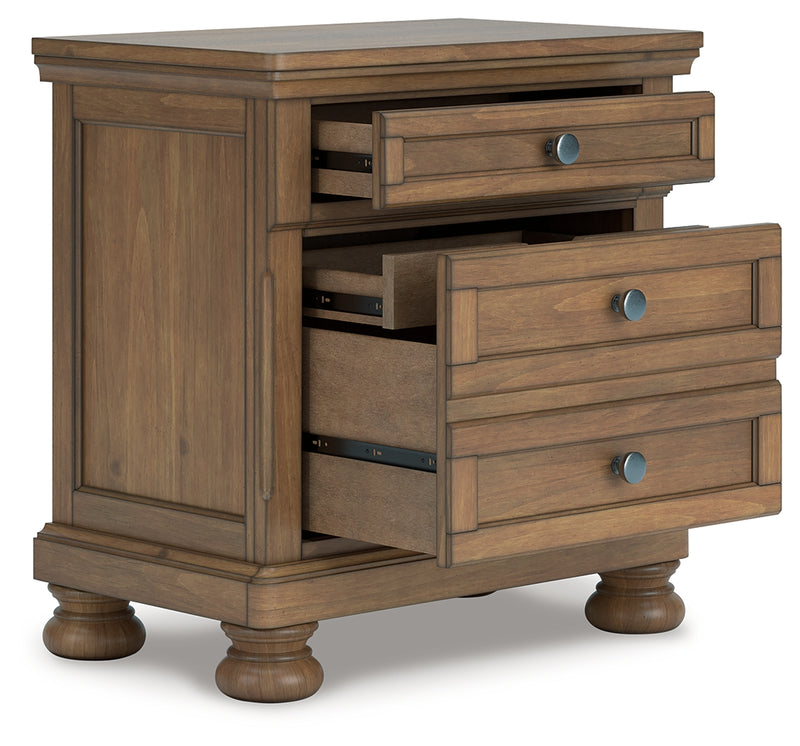 Tampa Furniture Outlet Lutz - Ashley Furniture - Feddinger Bedroom - Two Drawer Night Stand / Medium Brown - PCB779-92