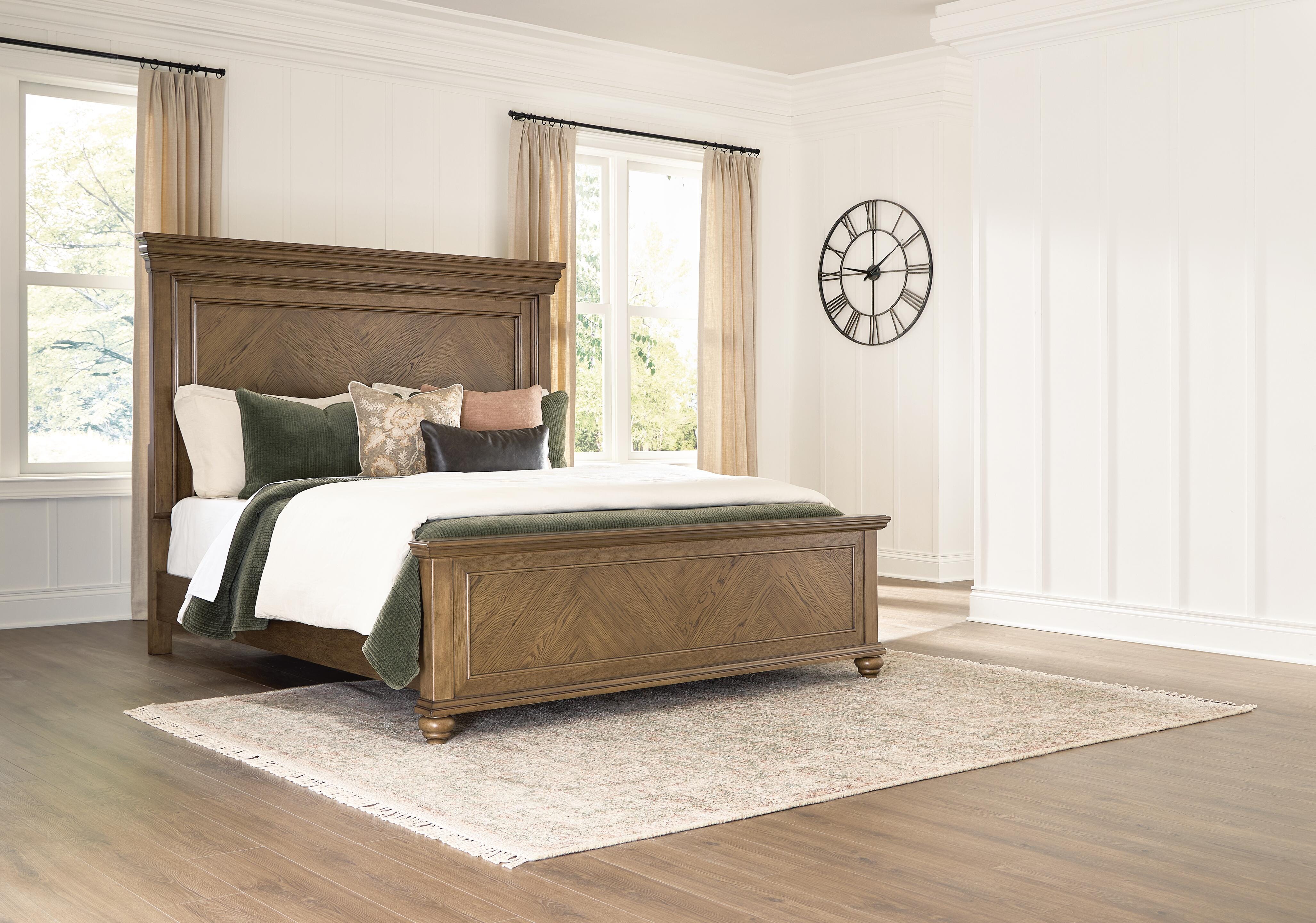 Tampa Furniture Outlet Lutz - Ashley Furniture - Karallin Bedroom - California King Panel Bed / Medium Brown - PCB782B5