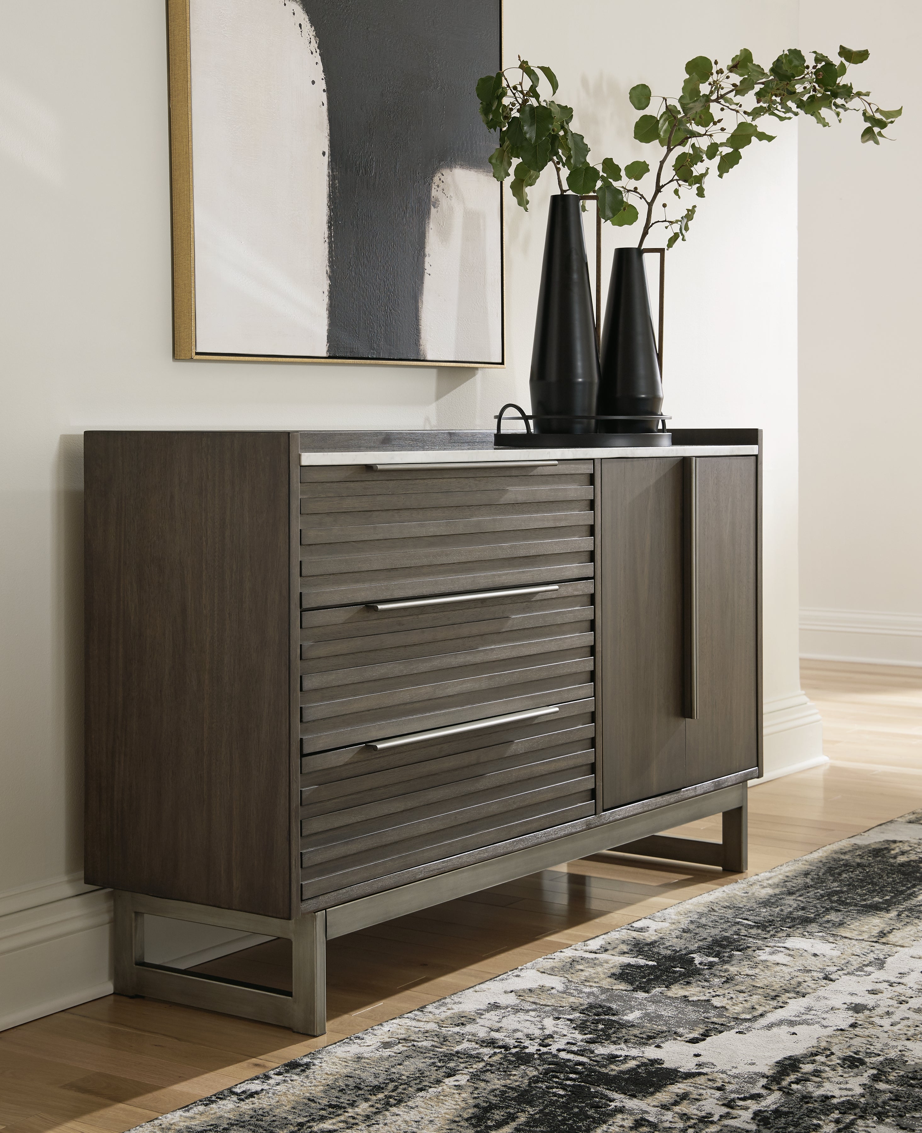 Tampa Furniture Outlet Lutz - Ashley Furniture - Arkenton Bedroom - Dresser / Grayish Brown/White - B786-31