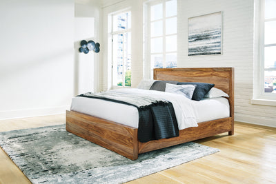Tampa Furniture Outlet Lutz - Ashley Furniture - Dressonni Bedroom - Queen Panel Bed / Brown - B790B2