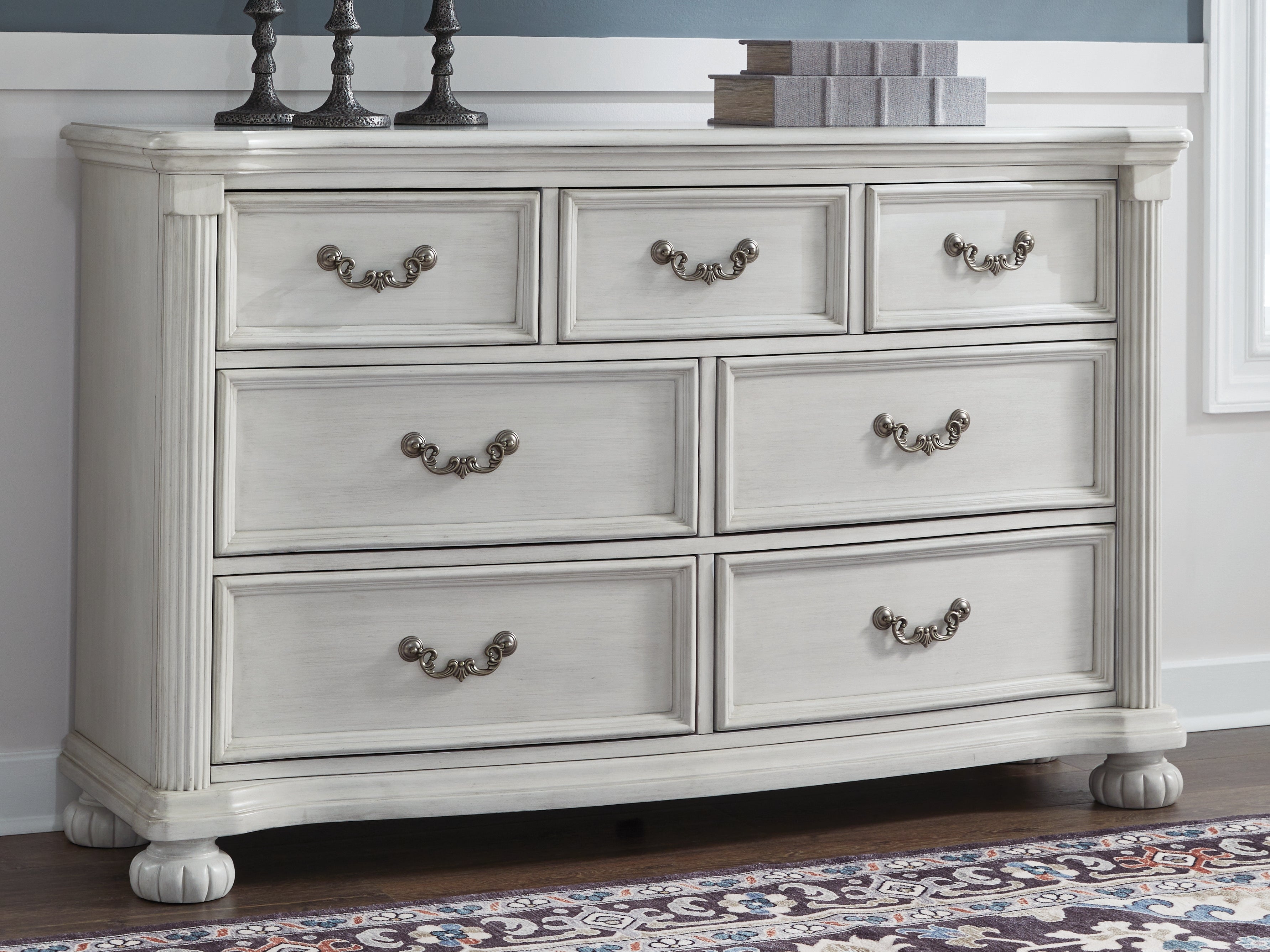 Tampa Furniture Outlet Lutz - Ashley Furniture - Montelaine Bedroom - Dresser / Antique White - B795-31
