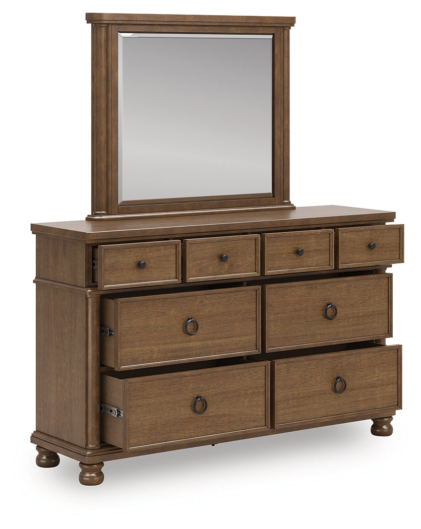 Tampa Furniture Outlet Lutz - Ashley Furniture - Rowlenstown Bedroom - Dresser and Mirror / Brown - PCB824B1