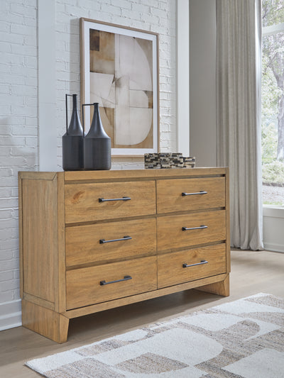 Tampa Furniture Outlet Lutz - Ashley Furniture - Sherbana Bedroom - Dresser / Light Brown - B833-31