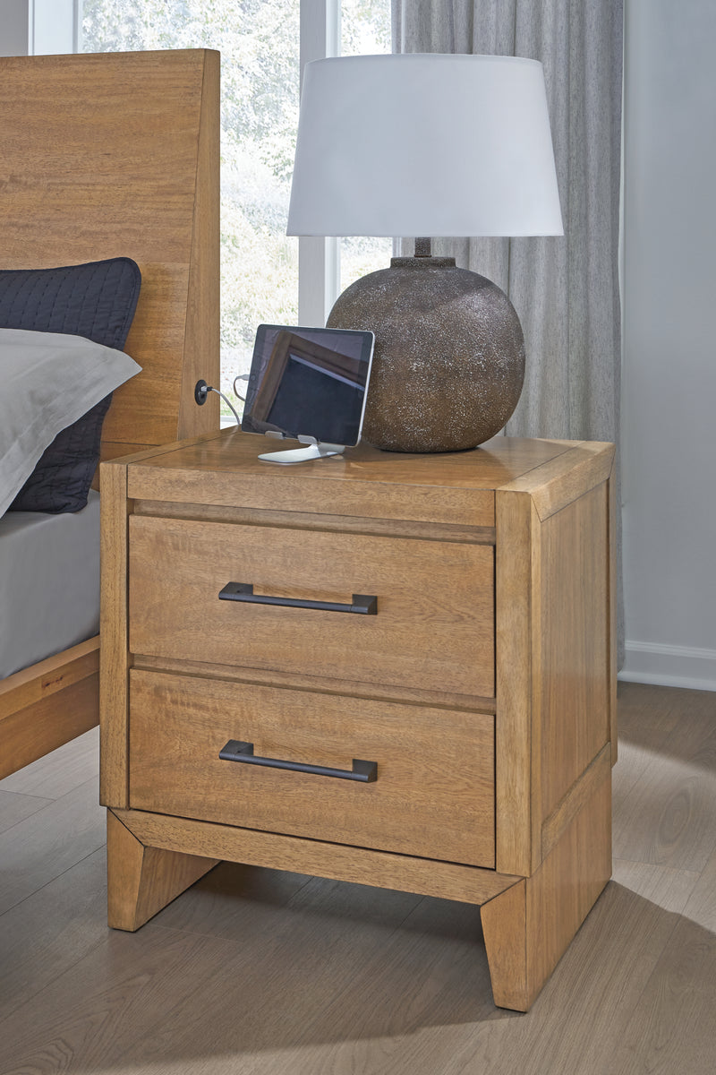 Tampa Furniture Outlet Lutz - Ashley Furniture - Sherbana Bedroom - Two Drawer Night Stand / Light Brown - B833-92