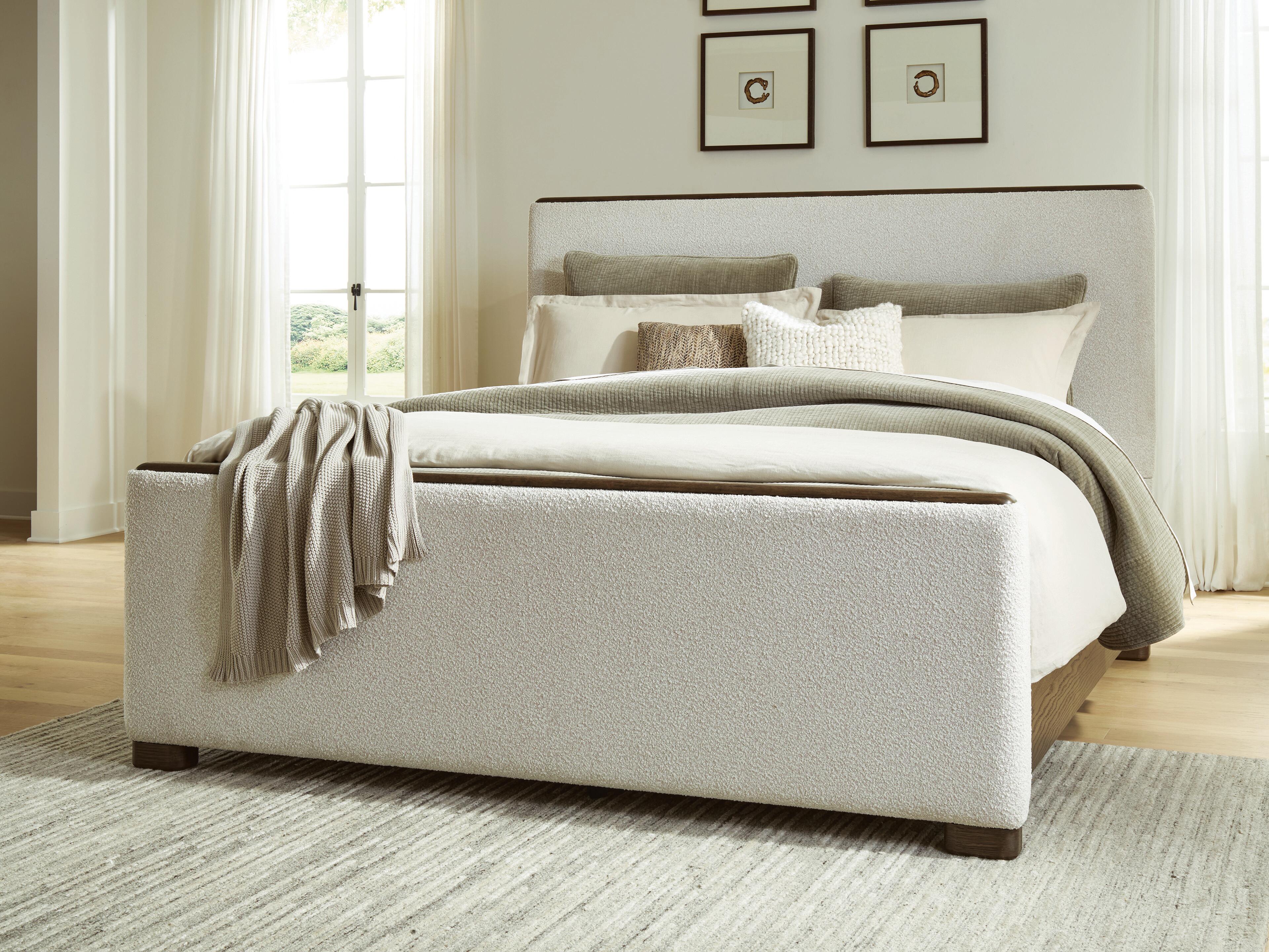 Tampa Furniture Outlet Lutz - Ashley Furniture - Radkin Bedroom - King Upholstered Panel Bed / Burnished Brown - PCB843B4