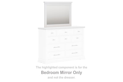 Tampa Furniture Outlet Lutz - Ashley Furniture - Ashbryn Bedroom - Bedroom Mirror / White/Natural - B844-36