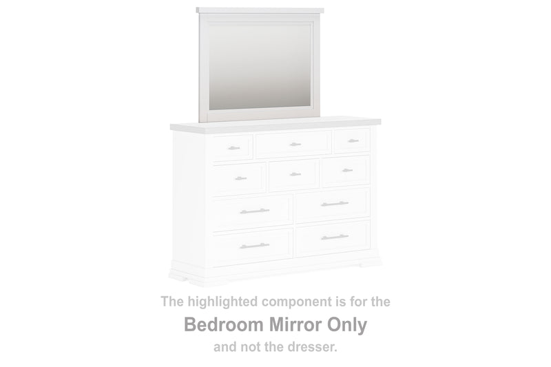 Tampa Furniture Outlet Lutz - Ashley Furniture - Ashbryn Bedroom - Bedroom Mirror / White/Natural - B844-36