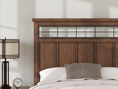 Tampa Furniture Outlet Lutz - Ashley Furniture - Taffenbrook Bedroom - Queen Panel Storage Bed / Medium Brown - B849B2