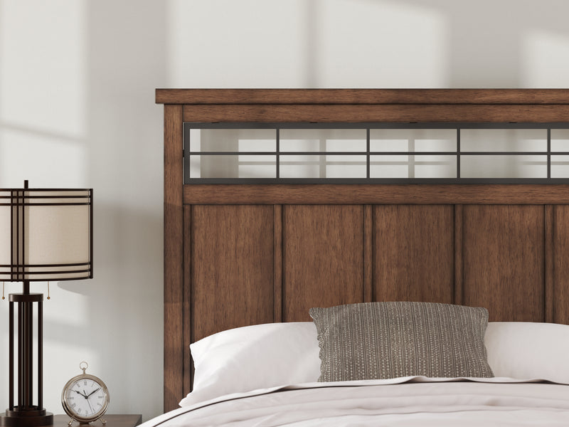 Tampa Furniture Outlet Lutz - Ashley Furniture - Taffenbrook Bedroom - Queen Panel Storage Bed / Medium Brown - B849B2