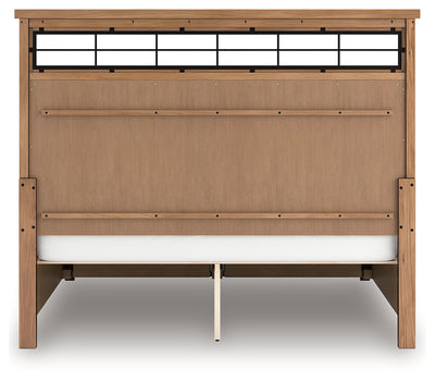 Tampa Furniture Outlet Lutz - Ashley Furniture - Taffenbrook Bedroom - California King Panel Storage Bed / Medium Brown - B849B5