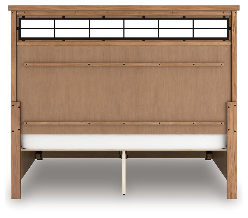 Tampa Furniture Outlet Lutz - Ashley Furniture - Taffenbrook Bedroom - California King Panel Storage Bed / Medium Brown - B849B5