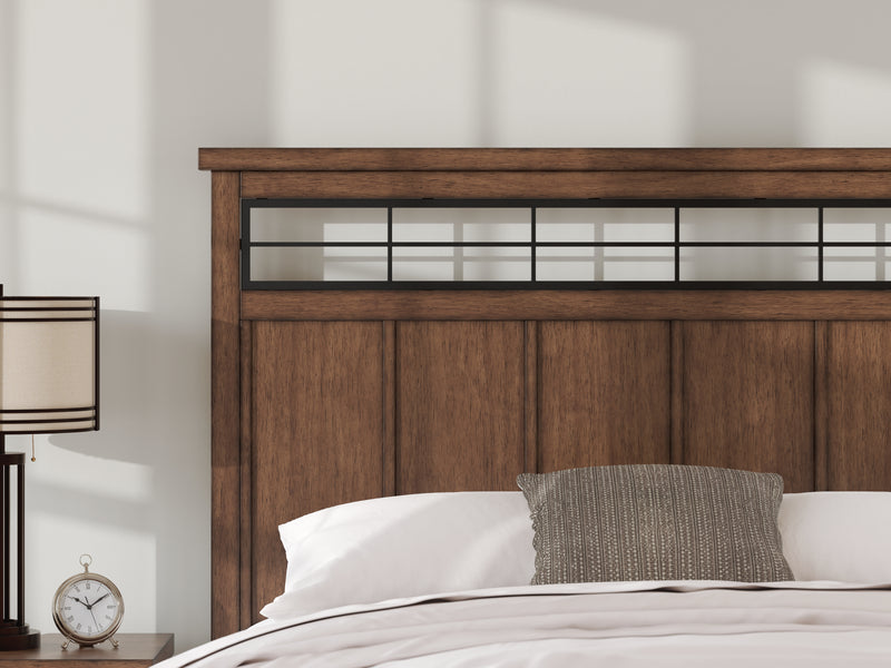 Tampa Furniture Outlet Lutz - Ashley Furniture - Taffenbrook Bedroom - California King Panel Storage Bed / Medium Brown - B849B5