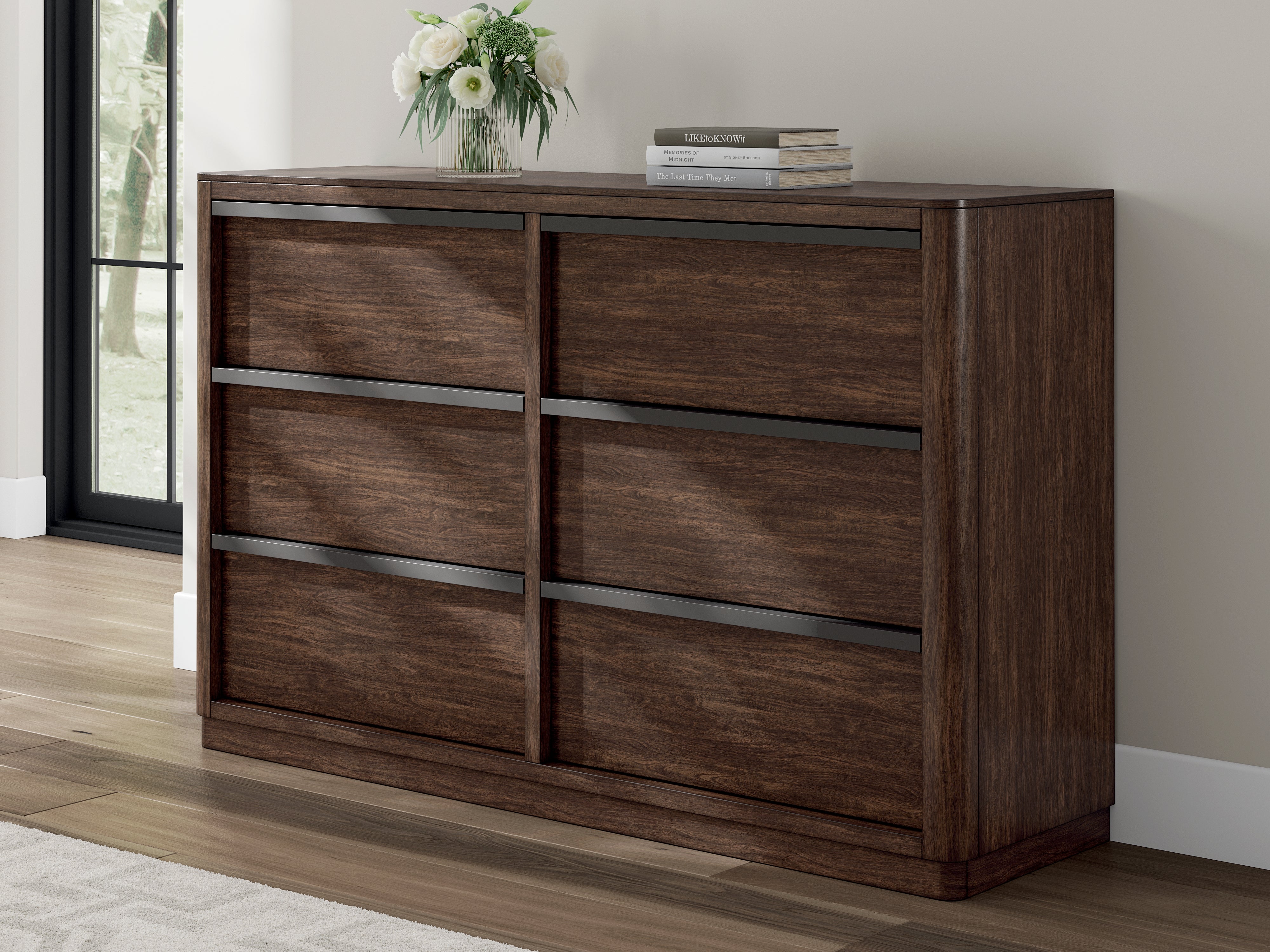 Tampa Furniture Outlet Lutz - Ashley Furniture - Dilenno Bedroom - Dresser / Dark Brown - PCB857-31