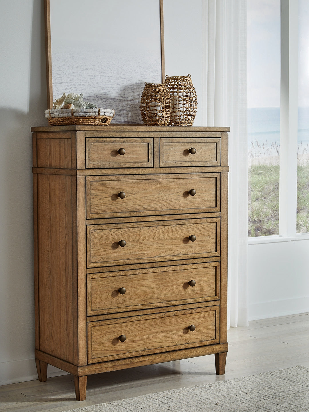 Tampa Furniture Outlet Lutz - Ashley Furniture - Sharlance Bedroom - Six Drawer Chest / Brown - B895-46