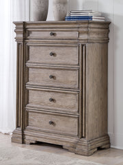 Tampa Furniture Outlet Lutz - Ashley Furniture - Blairhurst Bedroom - Five Drawer Chest / Light Grayish Brown - B916-46