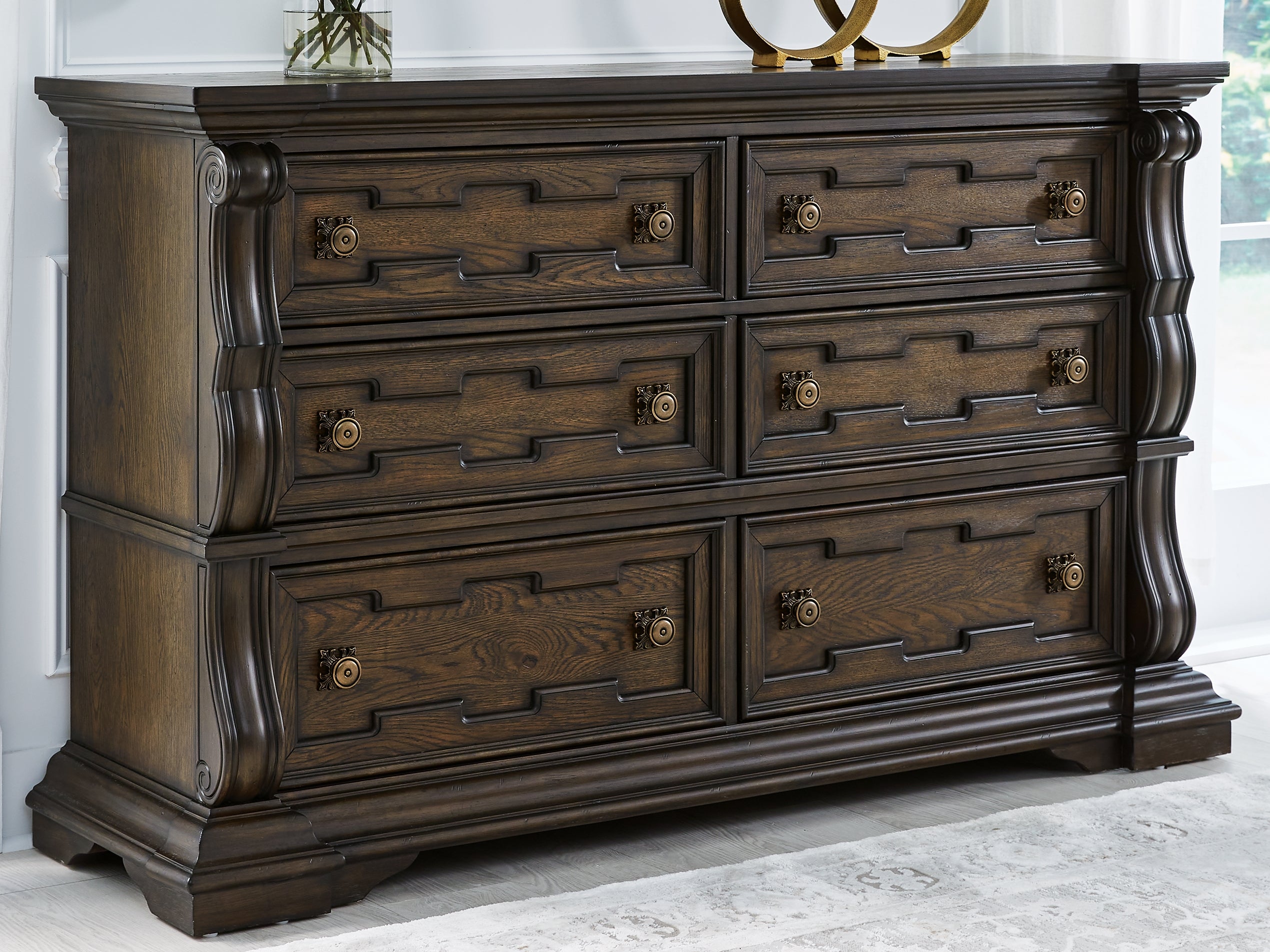 Tampa Furniture Outlet Lutz - Ashley Furniture - Maylee Bedroom - Dresser / Dark Brown - B947-31